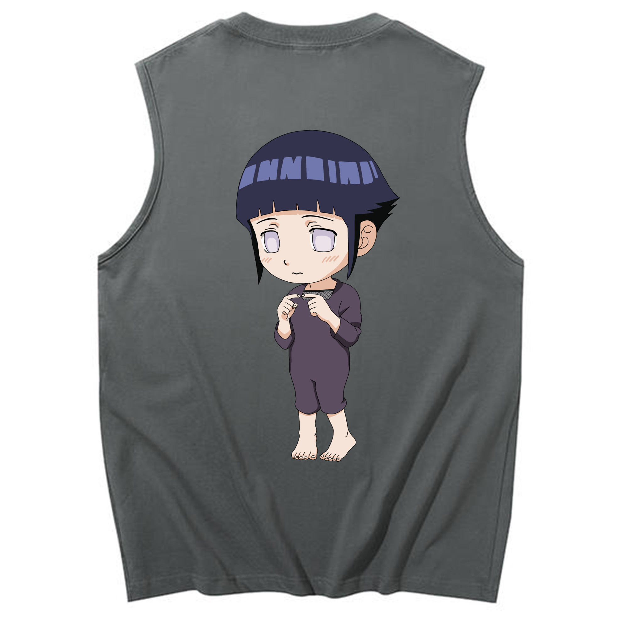 （画像用） NARUTO -ナルト- 日向ヒナタ Hyūga Hinata コットン100％タンクトップ（背面プリント）